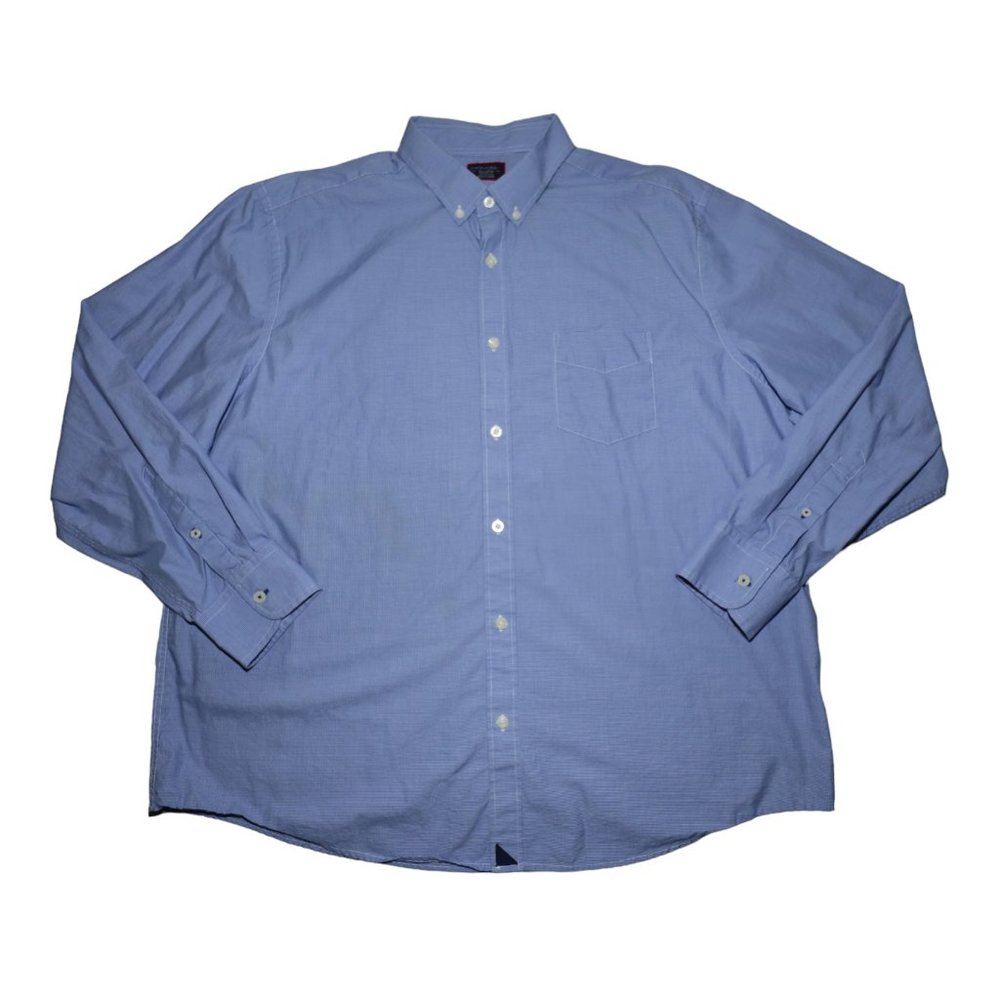 Men's UNTUCKit Long Sleeve Button Up Relaxed Fit Shirt Blue Check Size XXL